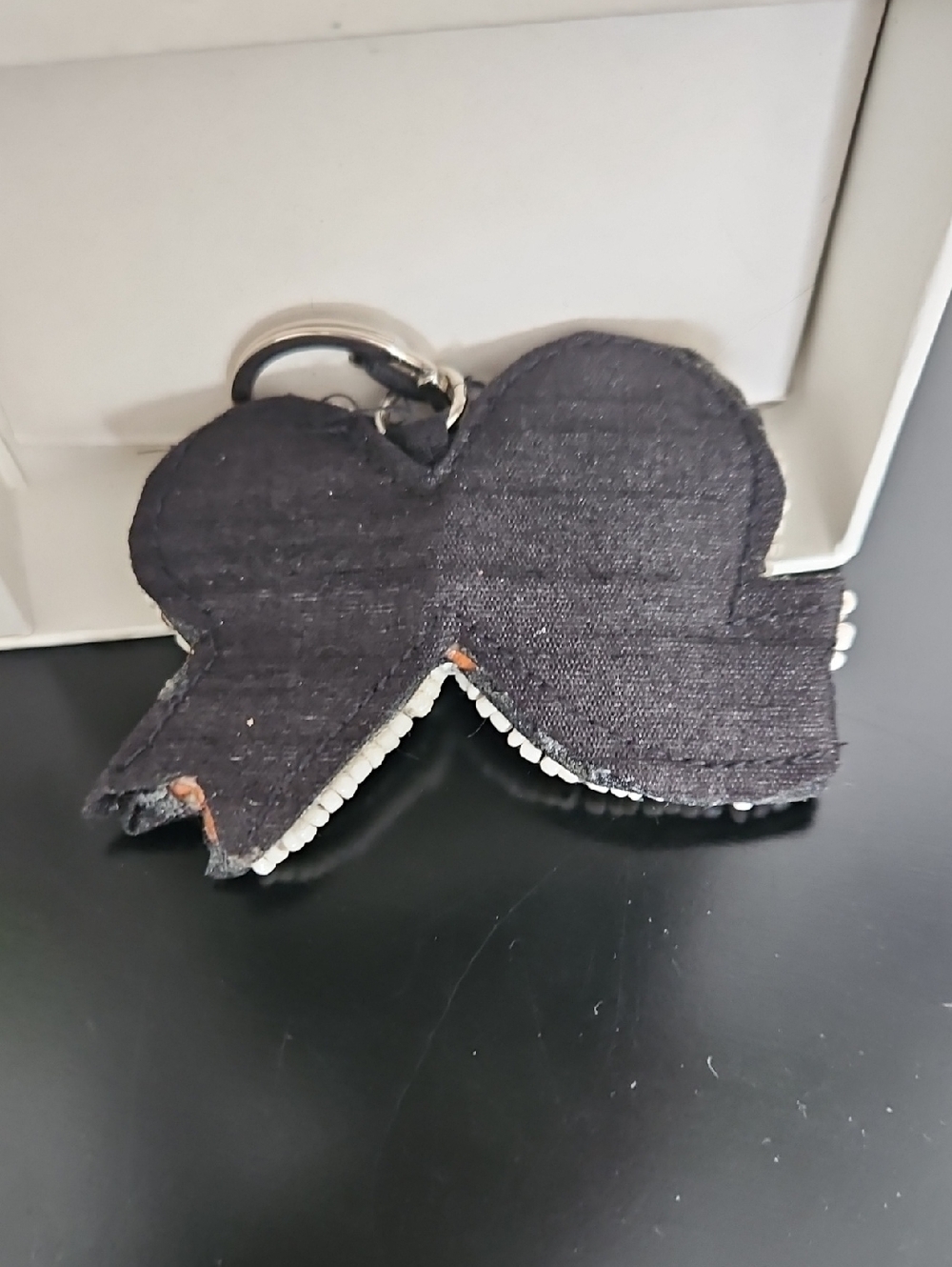 Rachel Zoe Black & White Beaded Card Case with Bow Bag Charm - NIB GIFTABLE! - Picture 7 of 10